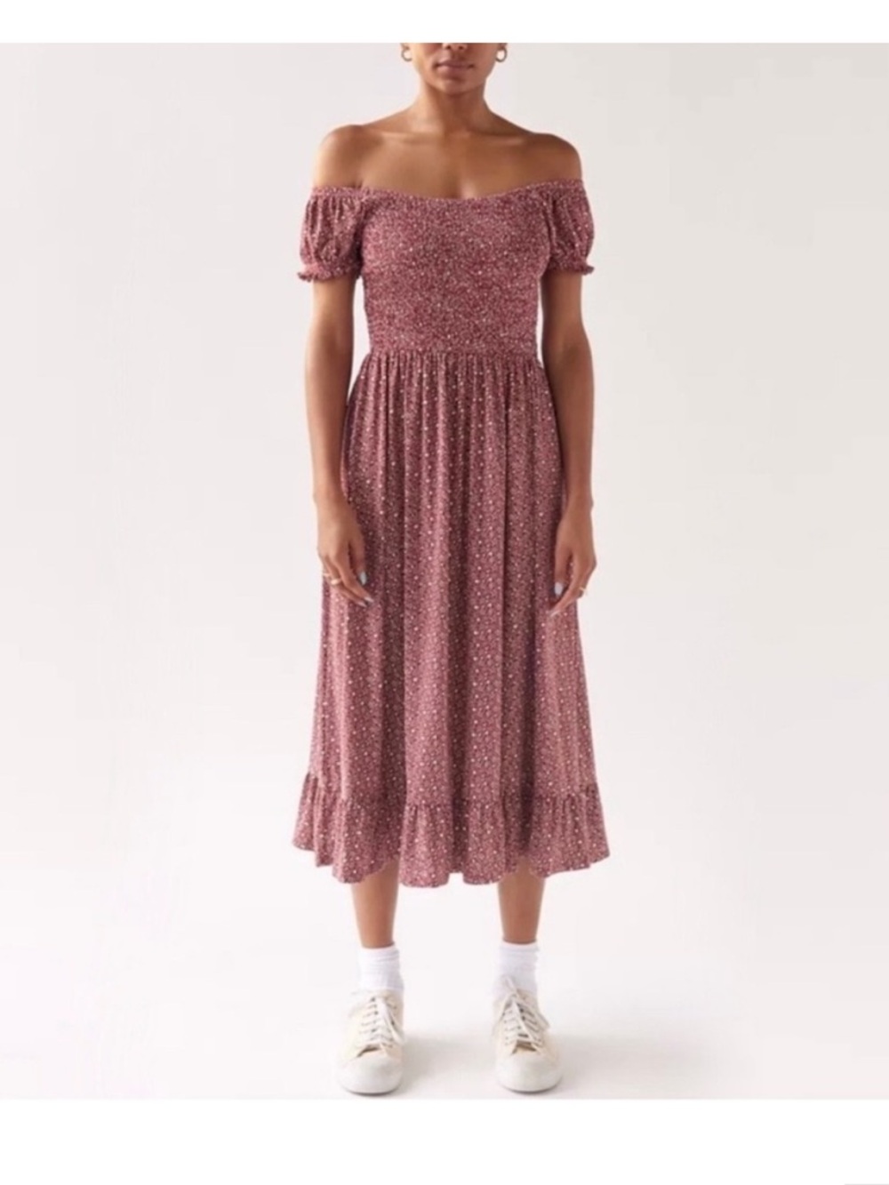 URBAN OUTFITTERS | UO Tessie Puff Sleeve Midi Dress | Size XL